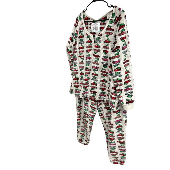 Muk Luks Waffle Knit Christmas Trucks Pajama Set SZ Extra Large - Picture 3 of 13